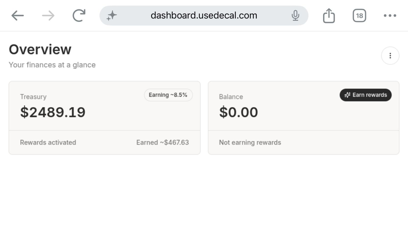 Introducing Decal Treasury: Put Your Idle Cash to Work